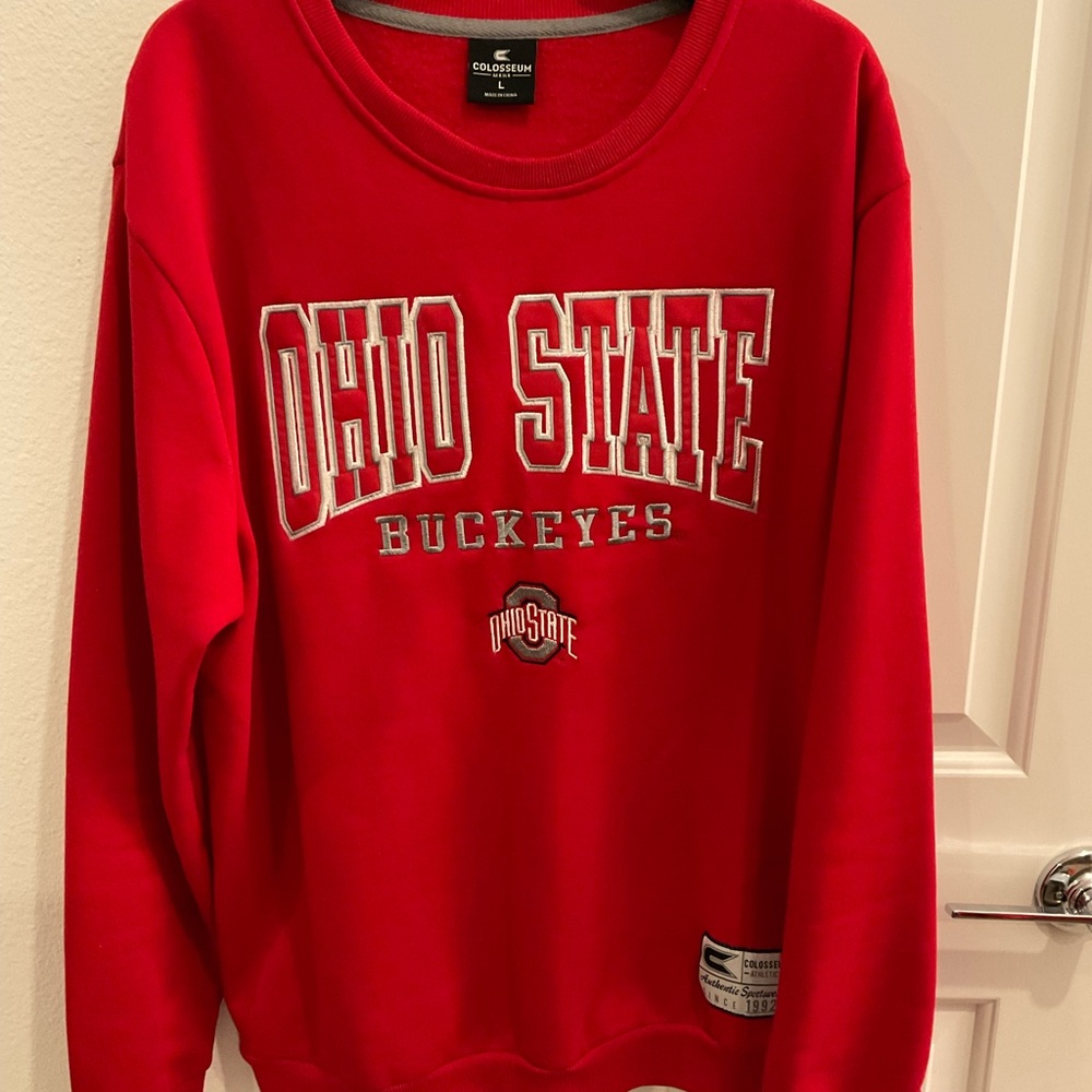 OHIO STATE Buckeyes Sweatshirt Red SZ L Pre-owned
